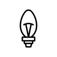 Light bulb icon vector. Isolated contour symbol illustration vector