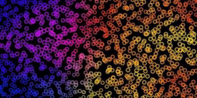 Dark blue, yellow vector texture with disks.