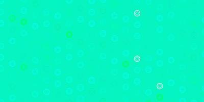 Light Green vector background with occult symbols.