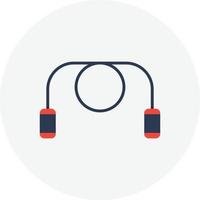 Jumping Rope Flat Circle vector