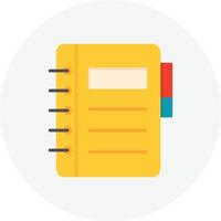 Notebook Flat Circle vector