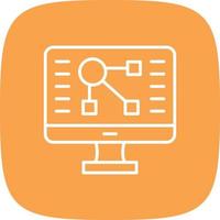 Workflow Line Round Corner vector