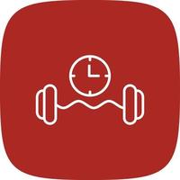 Dumbbell Line Round Corner vector