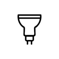 led daylight lamp icon vector outline illustration