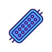 rectangular led lamp icon vector outline illustration