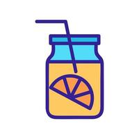 Delicious lemonade fresh vector icon. Isolated contour symbol illustration