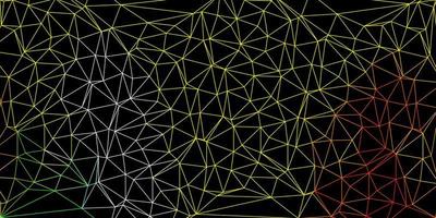 Light green, yellow vector triangle mosaic background.