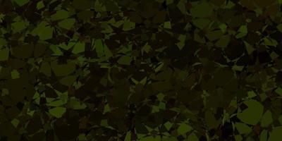 Dark Green, Yellow vector pattern with polygonal shapes.