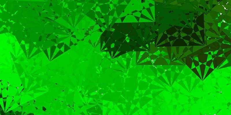 Light Green, Yellow vector background with triangles.