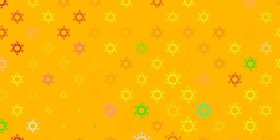 Light multicolor vector background with covid-19 symbols.