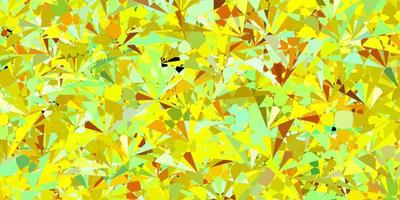 Dark Green, Yellow vector background with polygonal forms.