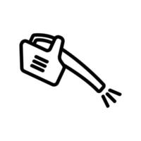 manual blower in action icon vector outline illustration