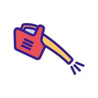 manual blower in action icon vector outline illustration