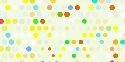 Light multicolor vector background with bubbles.