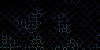 Dark BLUE vector background with spots.