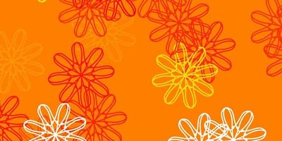 Light Orange vector natural backdrop with flowers.