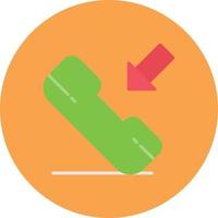 Incoming Call Flat Circle vector