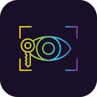 Eye Recognition  Gradient Icon vector