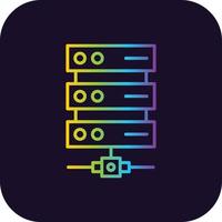 Server  Gradient Icon vector