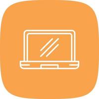 Laptop Line Round Corner vector