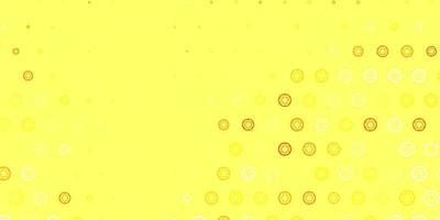 Light Orange vector template with esoteric signs.