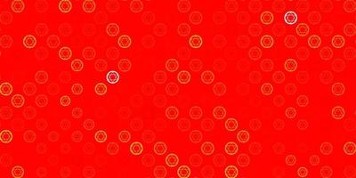 Light Orange vector pattern with magic elements.