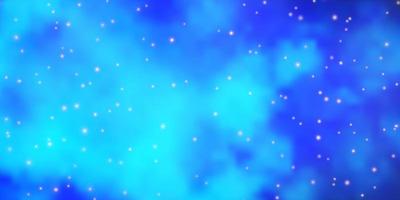 Light BLUE vector pattern with abstract stars.