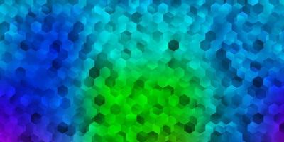 Light multicolor vector texture with colorful hexagons.