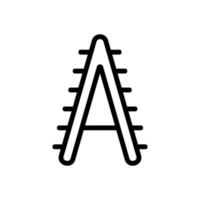 staircase side view icon vector outline illustration