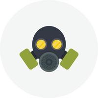 Gas Mask Flat Circle vector