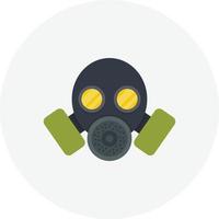 Gas Mask Flat Circle vector