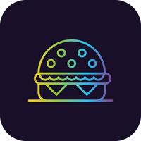 Burger Gradient Icon vector