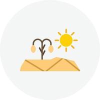 Drought Flat Circle vector