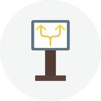 11 - Two Ways Flat Circle vector