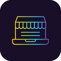 Online Shop Gradient Icon vector