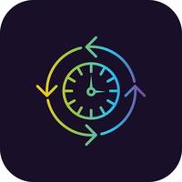 Processing Time Gradient Icon vector