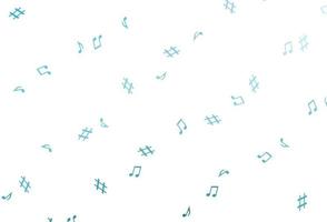 Light BLUE vector texture with musical notes.