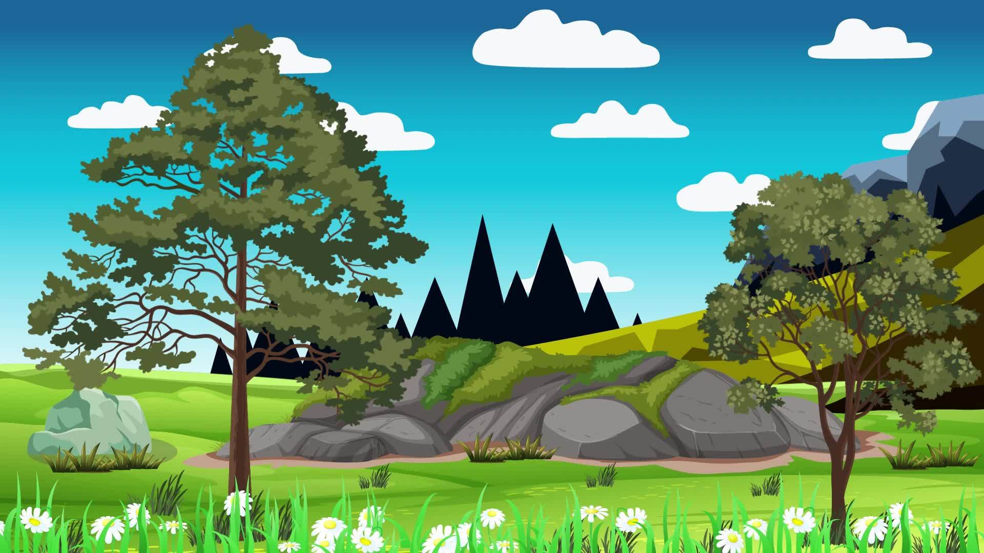 Green Plain And Semi Cloudy Day 9913502 Stock Video at Vecteezy