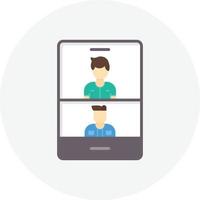 Video Calling Flat Circle vector