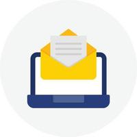 Email Flat Circle vector