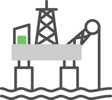 Oil Platform Gradient Icon vector