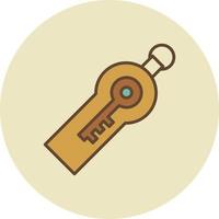 token de seguridad lleno retro vector