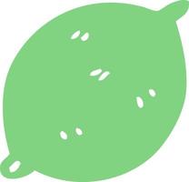 cartoon doodle lime fruit vector