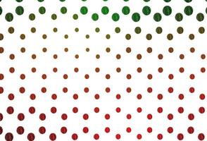 Light green, red vector pattern with spheres.