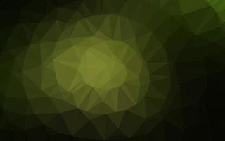 Dark Green vector shining triangular background.