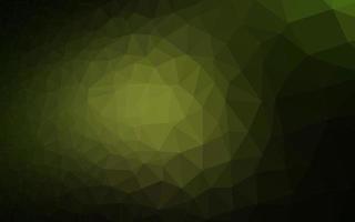 Dark Green vector polygon abstract background.