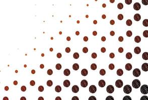 Light orange vector background with bubbles.