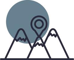 Mountain Gradient Icon vector