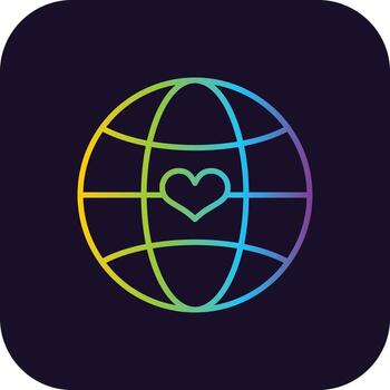 Globe Gradient Icon vector