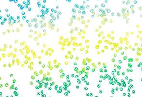 Light Blue, Yellow vector pattern with spheres.